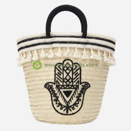 Palm Leaf Basket – Hamsa Hand Design